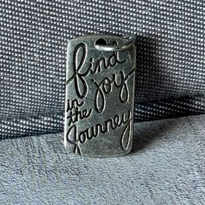 Origami Owl Silver Tone  Inspirational Pendant “Find Joy In The Journey”